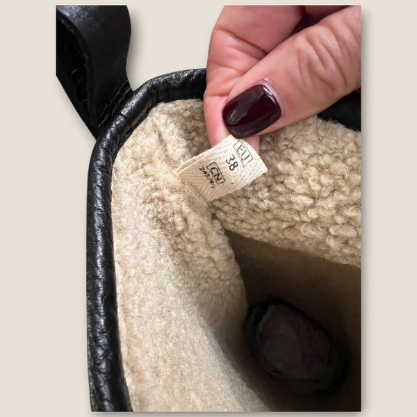 Zara black chunky boots size 38