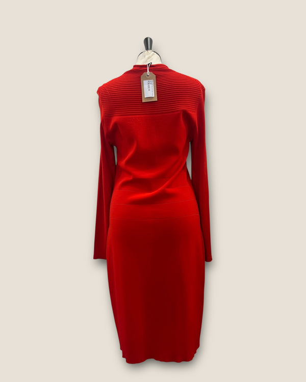 Marccain red knitted dress size 12
