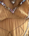 LET ME BEyellow/gold sequin dress size Large