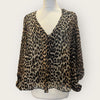 Ganni leopard top size small