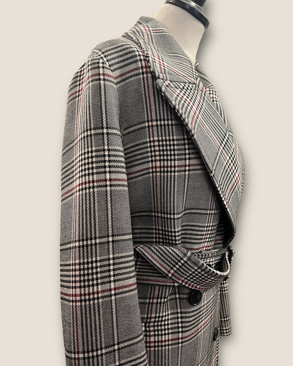 All saints Tyler check trench coat Size Small