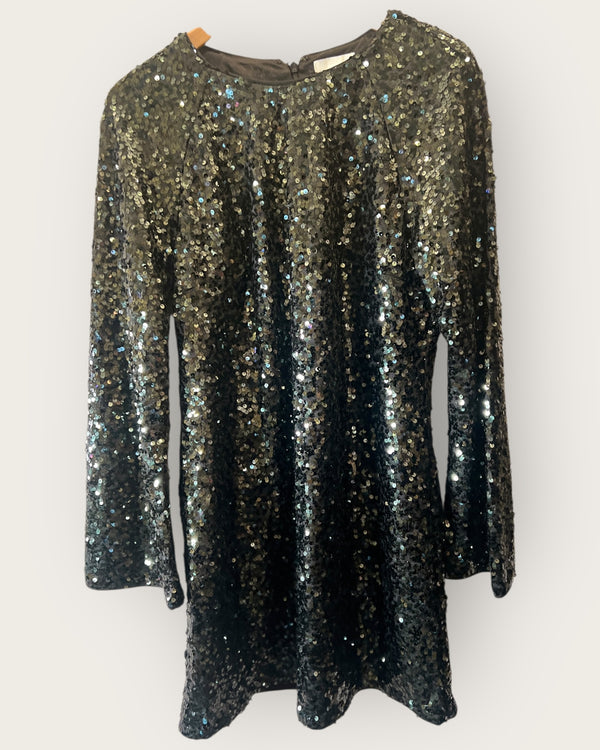 H&M Green Sequinned dress size M