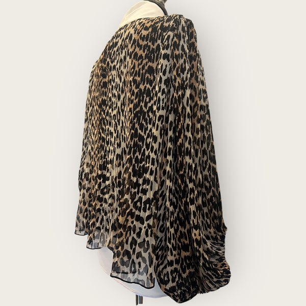 Ganni leopard top size small