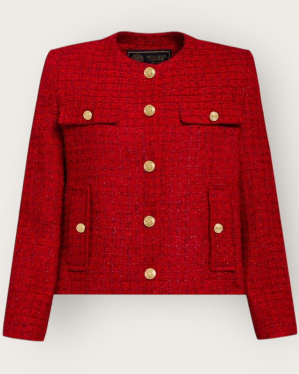 Holland Cooper Chelsea red jacket size 8