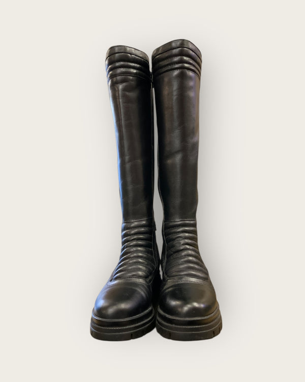 Moda black long boots Size 6