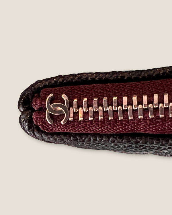 Chanel black Petite Maroquinerie pouch/clutch