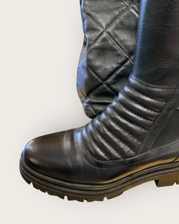 Moda black long boots Size 6