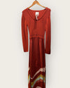 Hayley Menzies burnt orange knitted dress size Medium