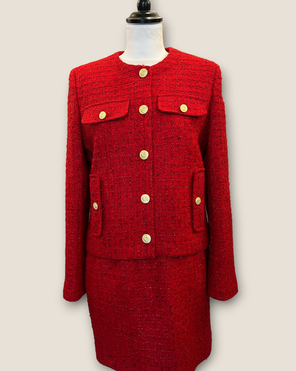 Holland Cooper Chelsea red jacket size 8