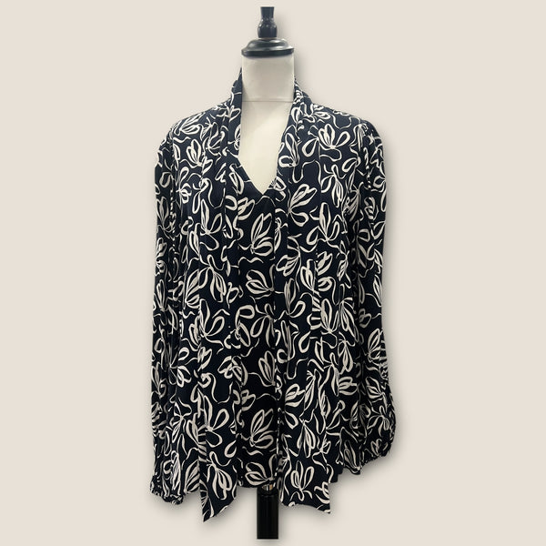 Ted Baker black/white floral blouse 4 (14)