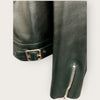 Christopher Kane dark green leather jacket size 14