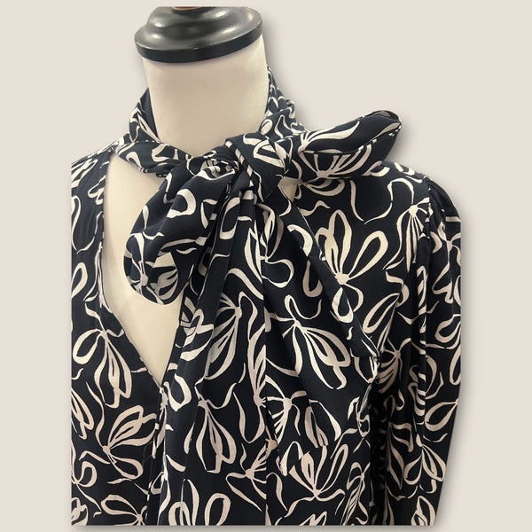 Ted Baker black/white floral blouse 4 (14)