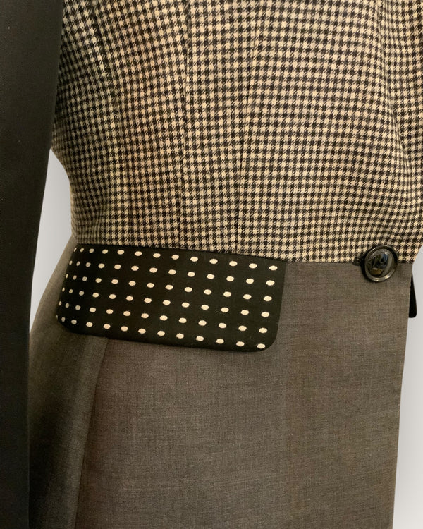 Moschino grey/black blazer size 10