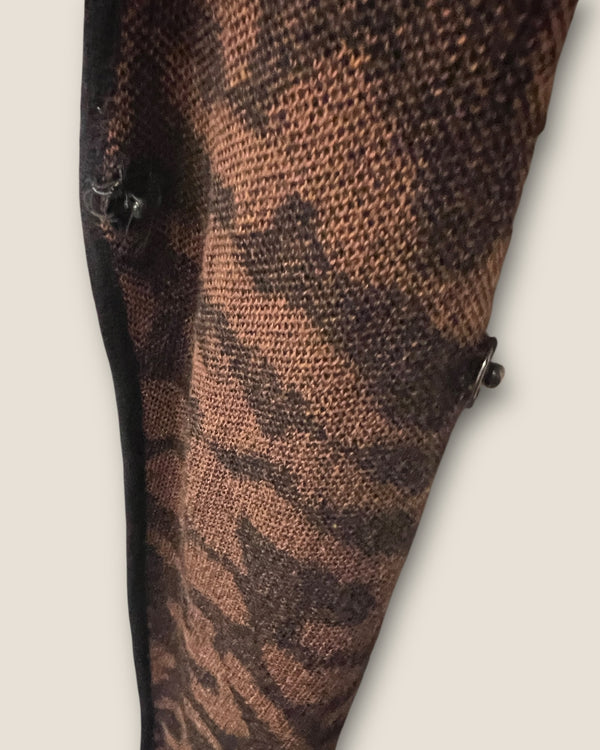 BIBA camel & black animal print long length cardigan size Medium