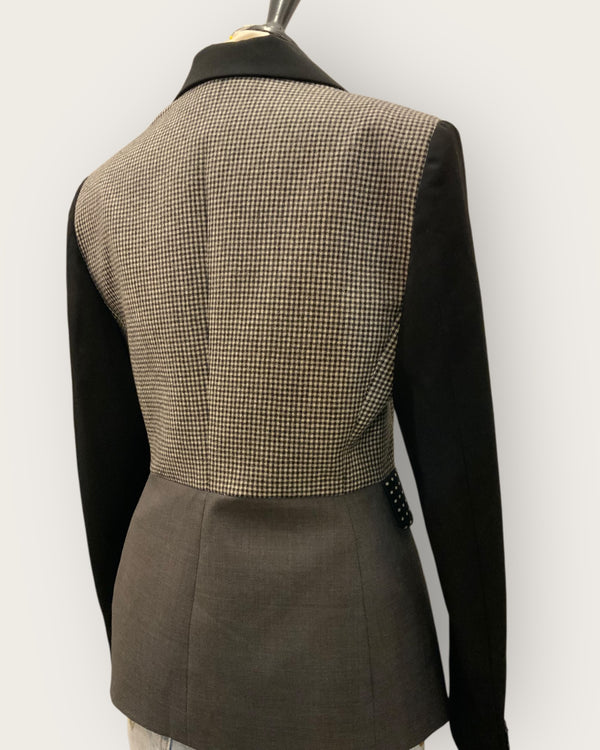 Moschino grey/black blazer size 10
