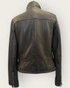 All saints black leather jacket Size 10