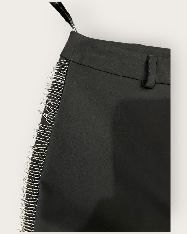 Topshop black/silver trim trousers size 12