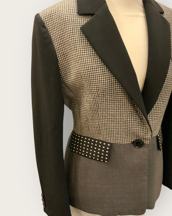 Moschino grey/black blazer size 10