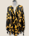 Mint Velvet black/yellow floral blouse size 16