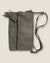 Grey leather fold across the body handbag