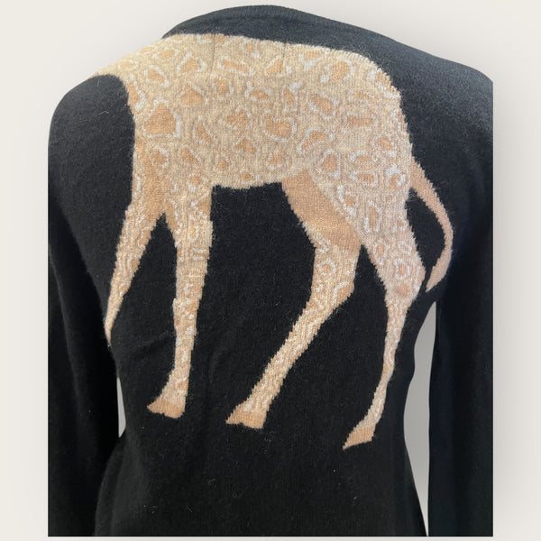 Jumper 1234 cashmere black giraffe Size Small
