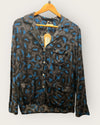 Zadig and Voltaire grey/blue animal shirt Size small