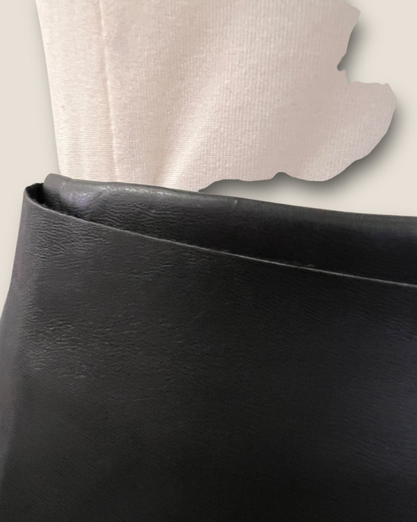 Mint velvet black faux leather skirt size 16