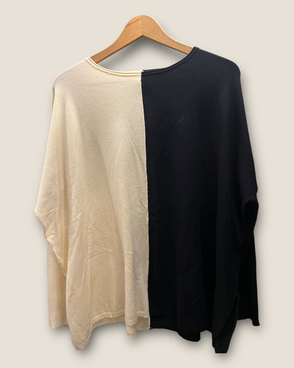 Wayne Layers Blk/Cre knit size Small