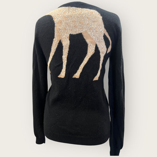 Jumper 1234 cashmere black giraffe Size Small