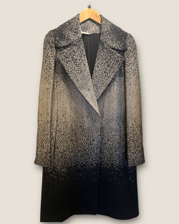 DVF black and grey dress coat Size 10