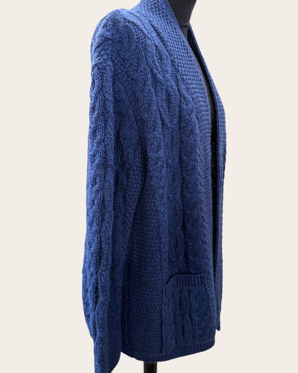 Aran blue cardigan size XL