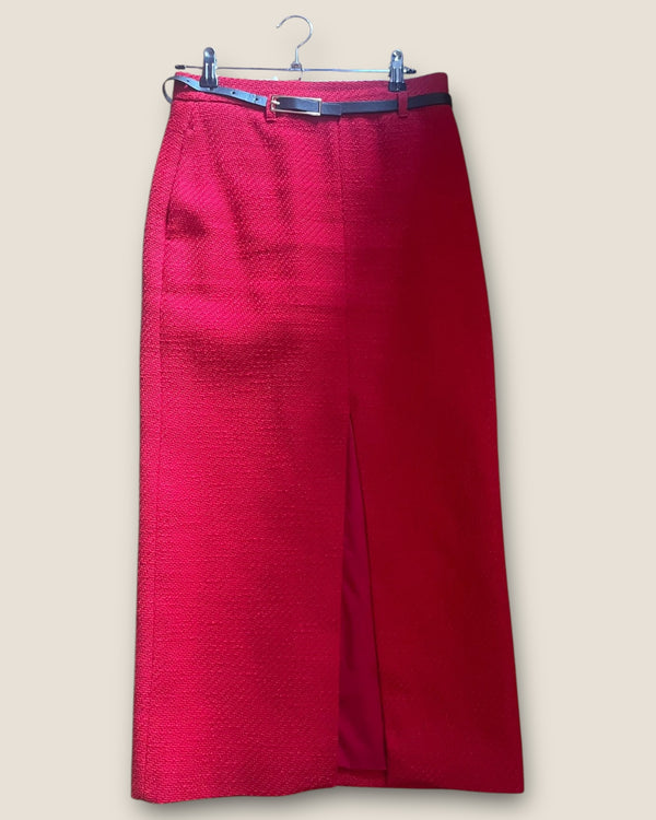 Karen Millen red long skirt size 8