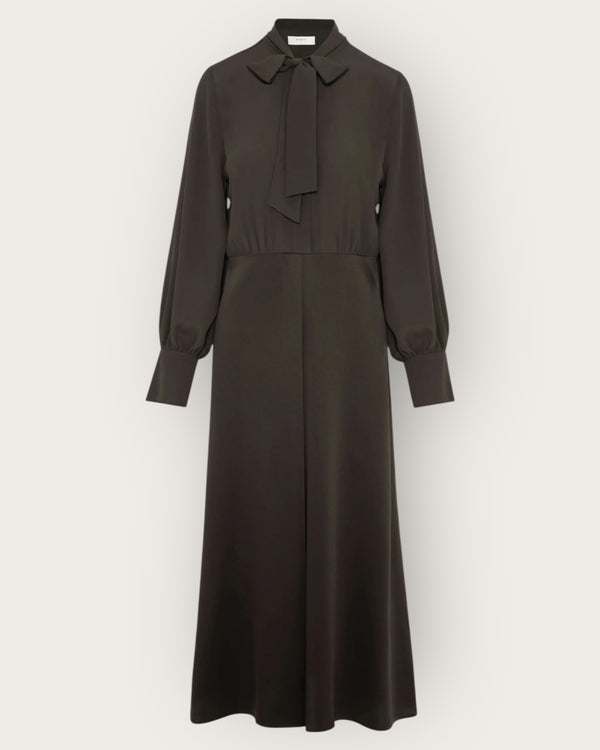 Beatrice Brown satin dress size 8