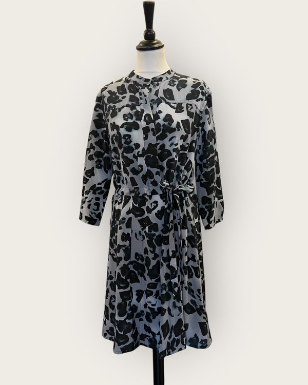 All Saints blue & black animal dress size 10