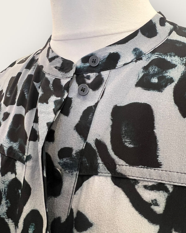 All Saints blue & black animal dress size 10