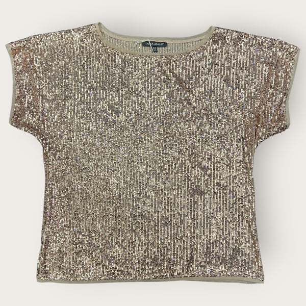 Laura Ashley Gold sequinned top size M