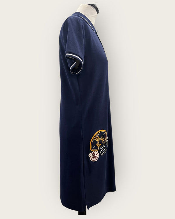 Ralph Lauren logo badge navy tennis polo dress size Medium