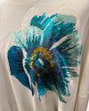 Ted baker white blue sequin s/shirt 1986a