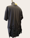 Christopher Kane black ruffle T-shirt size Large