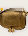 Anya Hindmarsh gold crackle leather handbag
