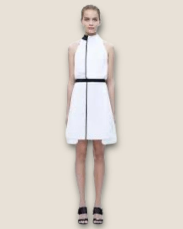 Victoria Beckham cream/black dress size UK 8