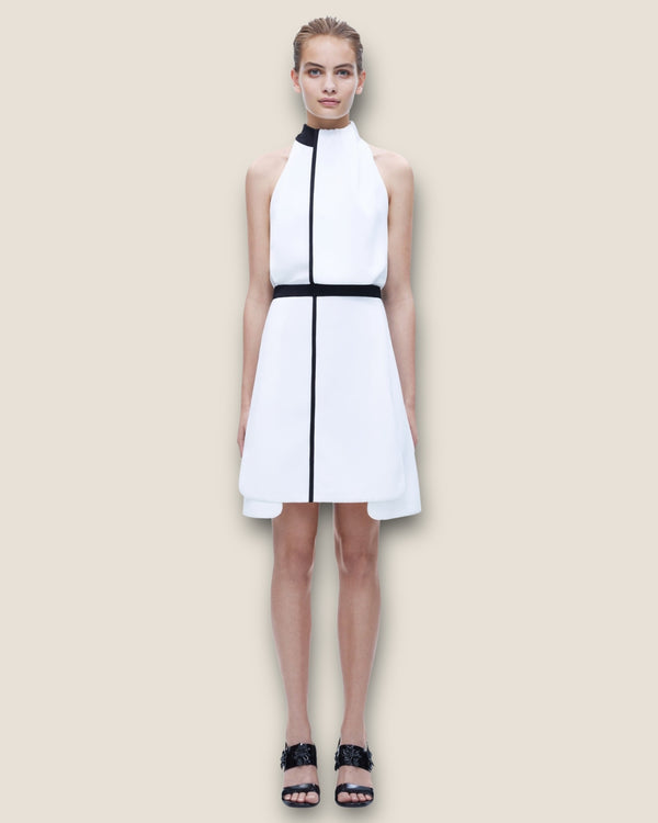 Victoria Beckham cream/black dress size UK 8