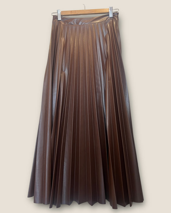 The Frankie Shop blown pleather pleated skirt size Medium