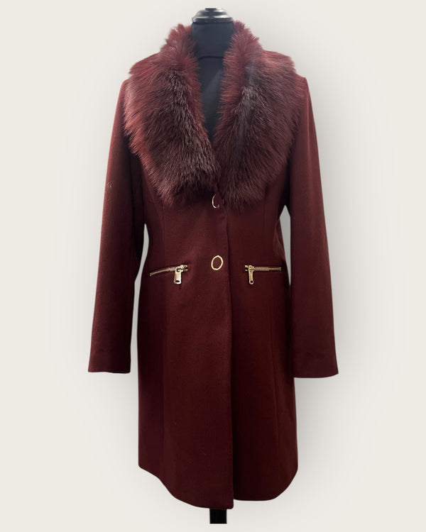 Karen Millen berry coat size 14