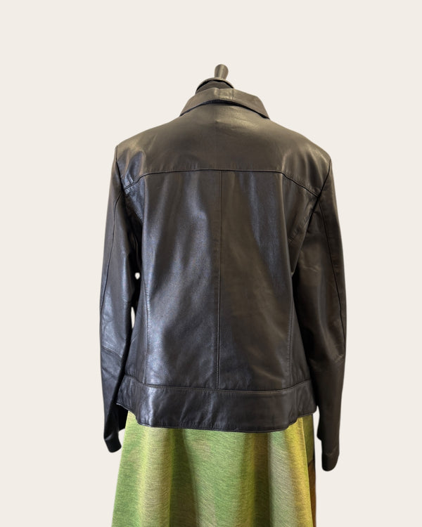 Florence and Fred black leather jacket size 18