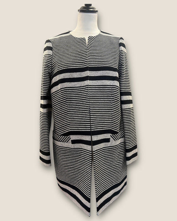 Pure black & white jacket size 12