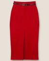 Karen Millen red long skirt size 8