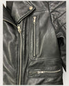 Whistles leather biker black jacket size 14
