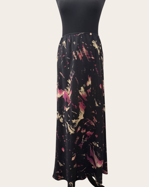 Hush navy/pink soft satin mix skirt Size 12