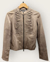 Rick Cardona Taupe leather jacket size 10
